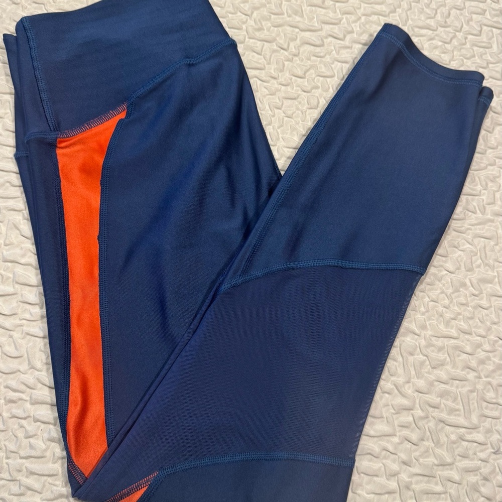 Navy and orange leggings Size M